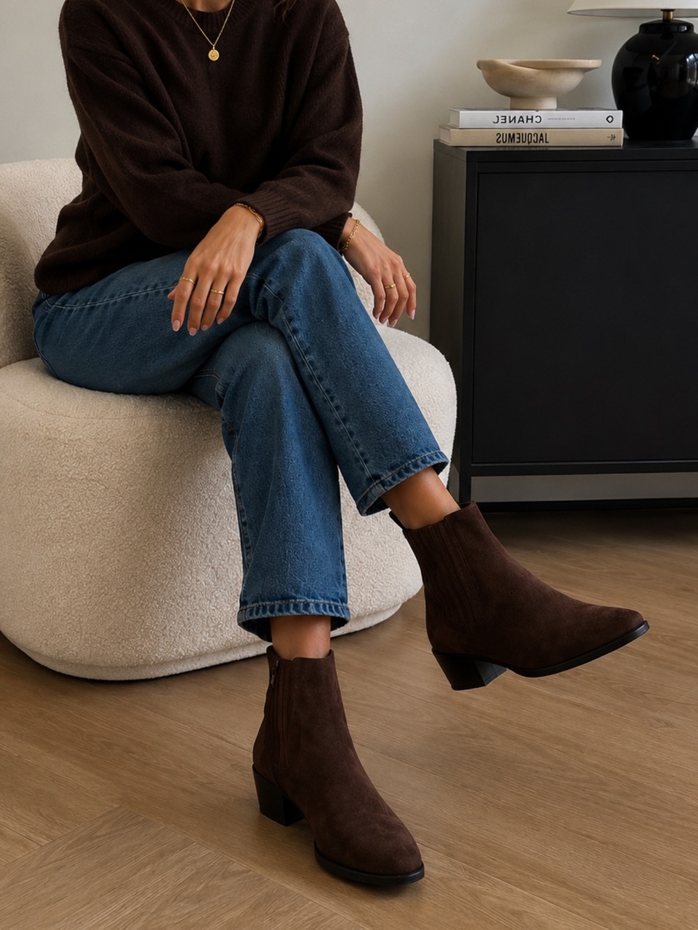 🔹 New! Rag & Bone Rylee Mocha Suede Chelsea Boots Chocolate Brown Size 8